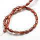 Ovales rouge naturel perles jaspe brins(G-P062-04)-2