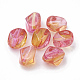 Two Tone Transparent Spray Painted Acrylic Beads(X-ACRP-T005-34A)-1