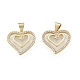 Brass Micro Pave Clear Cubic Zirconia Pendants(KK-G431-07G)-2