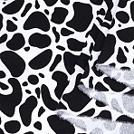 Cow Pattern Polycotton Fabric, for Sofa Accessories, Black, 1510x0.5mm, 2m/pc(DIY-WH0504-693)