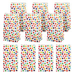 12Pcs Rainbow Color Rectangle Paper Candy Bags, Food Packaging Bags, Polka Dot, 24x13x8cm(ABAG-TA0002-34A)