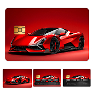 Plastic Waterproof Card Stickers, Self-adhesion Card Skin for Bank Card Decor, Rectangle, Sports Car, 140x190mm(STIC-WH0032-143)