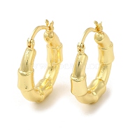 Rack Plating Brass Joint Hoop Earrings for Women, Lead Free & Cadmium Free, Real 18K Gold Plated, 28x25.5x5.5mm, Pin: 0.8mm(EJEW-G342-02G)