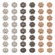24Pcs 3 Colors Alloy & Brass Snap Buttons, Sew on Press Buttons, Garment Buttons, for Costume Jacket Coat Accessories, Mixed Color, 24.5x7mm, 8pcs/color(FIND-NB0003-65)