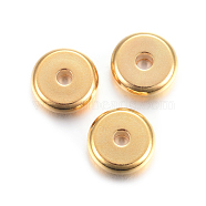 304 Stainless Steel Spacer Beads, Flat Round, Golden, 8x2.5mm, Hole: 1.8mm(STAS-F191-13G-D)