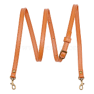 Adjustable PU Leather Bag Straps, with Alloy Swivel Clasps, Bag Replacement Accessories, Camel, 105~120x1.25x0.3cm(FIND-WH0060-86A)