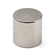 304 Stainless Steel Cord Ends, End Caps, Column, Stainless Steel Color, 8x8mm, Inner Diameter: 7mm(STAS-L270-01G-P)