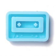 Cassette Tape Shape Silicone Molds, Shaker Molds, Quicksand Molds, Resin Casting Molds, for UV Resin & Epoxy Resin Craft Making, Random Single Color or Random Mixed Color, 51x73x15mm(DIY-B044-01)