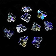 Transparent Glass Beads, Faceted, Butterfly, Clear, 12x15x8mm, Hole: 1.5mm(GLAA-P037-02-38)