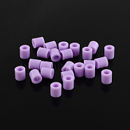 PE Fuse Beads, DIY Melty Beads, Tube, Lilac, 5x5mm, Hole: 3mm, about 8000pcs/500g(DIY-R013-79)