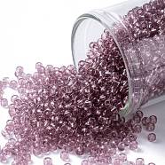 TOHO Round Seed Beads, Japanese Seed Beads, (6) Transparent Light Amethyst, 11/0, 2.2mm, Hole: 0.8mm, about 1110pcs/10g(X-SEED-TR11-0006)