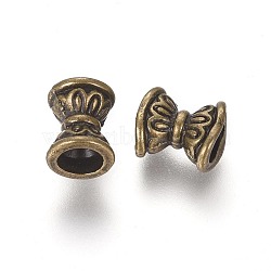 Tibetan Style Alloy Beads, Cadmium Free & Nickel Free & Lead Free, Bicone, Antique Bronze, 6.5x5.5x5.5mm, Hole: 2mm(X-TIBE-Q070-02AB-NR)