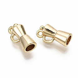Brass Charms, Coffee Pot Shape, Nickel Free, Real 18K Gold Plated, 13x7x5mm, Hole: 1.2mm(X-KK-S360-029-NF)