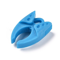 Silicone Bobbin Clamps Holders, for Sewing Tools, Light Sky Blue, 32.5x21x12.5mm(TOOL-WH0021-17A)
