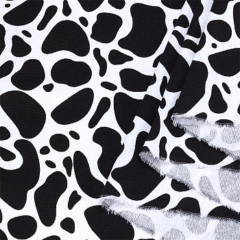 Cow Pattern Polycotton Fabric, for Sofa Accessories, Black, 1510x0.5mm, 2m/pc