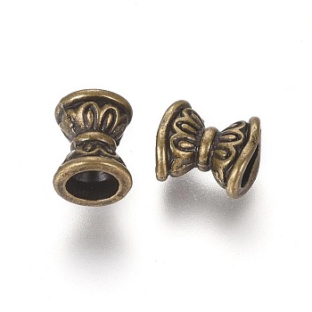 Tibetan Style Alloy Beads, Cadmium Free & Nickel Free & Lead Free, Bicone, Antique Bronze, 6.5x5.5x5.5mm, Hole: 2mm