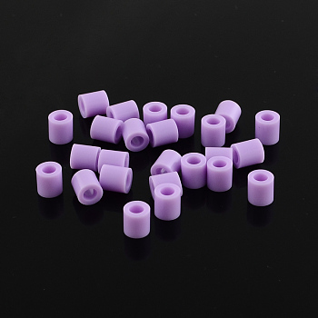 PE Fuse Beads, DIY Melty Beads, Tube, Lilac, 5x5mm, Hole: 3mm, about 8000pcs/500g