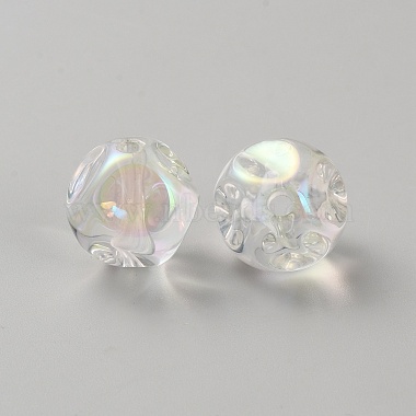 Plating Acrylic Beads(OACR-WH20006-01B)-2