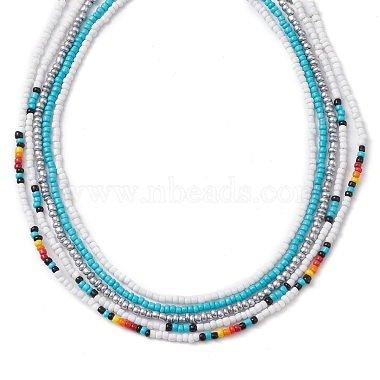 Glass Bead Necklaces for Women(NJEW-JN04673)-4