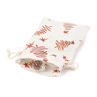 Christmas Theme Cotton Fabric Cloth Bag(X-ABAG-H104-B19)-3