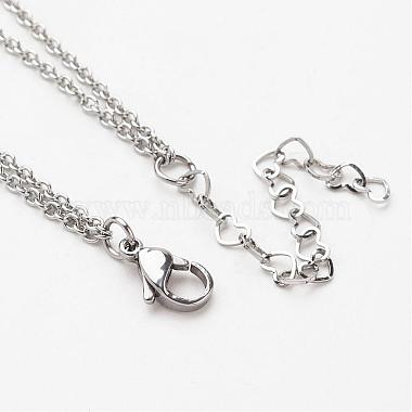 316 Surgical Stainless Steel Cable Chains Tiered Necklaces(NJEW-JN01738)-3