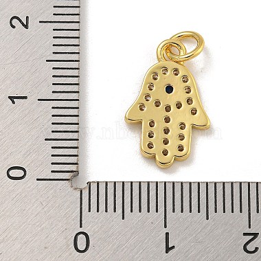 Rack Plating Brass Micro Pave Cubic Zirconia Pendants(KK-C074-60G-02)-3