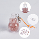 Transparent Glass Wishing Bottle Pendant Decoration(HJEW-PH0001-29)-4