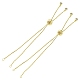Rack Plating Brass Box Chain Slider Bracelets(MAK-YW0001-04G)-1