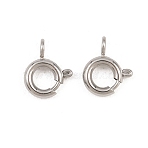 304 Stainless Steel Spring Gate Rings, Ring, Stainless Steel Color, 9x7x1.5mm, Hole: 1.6mm(STAS-P437-11P)