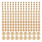 240Pcs 4 Style Long-Lasting Plated Brass Beads, Textured Beads, Round, Real 24K Gold Plated, 3~6.5x2.5~6mm, Hole: 1.2~3mm, 60pcs/style(KK-AR0002-32)