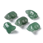 Natural Green Aventurine Carved Healing Figurines, Reiki Energy Stone Display Decorations, Lizard, 25.5~26x17.5~18.5x12mm(G-B062-05B)