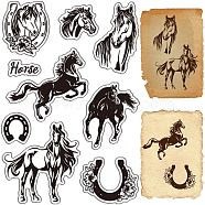 Custom PVC Plastic Clear Stamps, for DIY Scrapbooking, Photo Album Decorative, Cards Making, Stamp Sheets, Film Frame, Horse, 160x110x3mm(DIY-WH0439-0304)