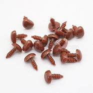 Triangle Plastic Craft Safety Screw Noses, with Shim, Doll Making Supplies, Sienna, 11x10mm(DOLL-PW0001-044-C04)