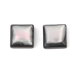 Opaque Resin Decoden Cabochons, Square, Black, 7.5x7.5x3.5mm(CRES-I036-13B)