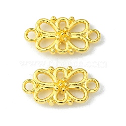Tibetan Style Links connectors, Flower, Lead Free and Cadmium Free, Golden, 16x8x3.5mm, Hole: 1.5mm(X-K091N011)