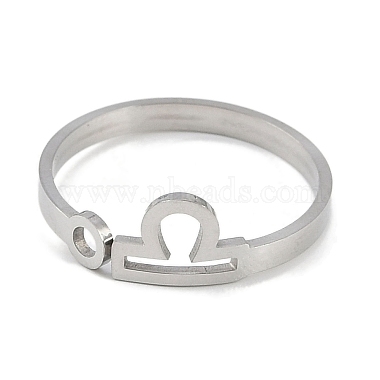 Non-Tarnish Constellations 304 Stainless Steel Open Cuff Ring for Women(RJEW-L122-001P-01)-2