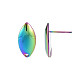 Boucles d'oreilles à tige en acier inoxydable couleur rianbow 304(STAS-N098-021)-4