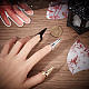 15Pcs 3 Colors Iron Finger Nail Tip Claw Rings(MRMJ-NB0001-24)-3