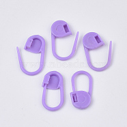 Plastic Knitting Crochet Locking Stitch Markers Holder, Medium Purple, 21x11x3mm, Hole: 8x10mm, about 200pcs/bag(TOOL-R028-14)
