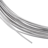 Round Aluminum Wire, Square, Silver, 1x1mm, about 32.81 Feet(10m)/Roll(AW-WH0002-14)