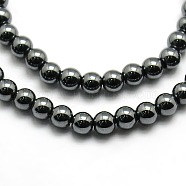 Grade AAA Magnetic Synthetic Hematite Round Bead Strands, 8mm, Hole: 0.8mm, about 50pcs/strand, 16 inch(G-G644-E-11)