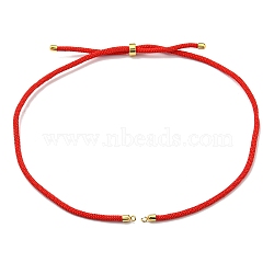 Nylon Cords Necklace Making, with Golden Brass Findings, Long-Lasting Plated, Red, 22~22.8 inch(56~58cm), Hole: 1.7mm(AJEW-P116-03G-10)