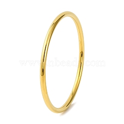 Ion Plating(IP) Plain 304 Stainless Steel Bangles for Women, Golden, Inner Diameter: 2-3/8 inch(6.15cm)(BJEW-B104-32A-G)