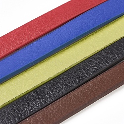 Flat Imitation Leather Cords, Mixed Color, 9.5x2mm, about 1.09 yards(1m)/strand(LC-E019-01)