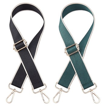 Elite 2Pcs 2 Colors Adjustable Polyester Bag Strap, with Light Gold Alloy Swivel Clasps, for Bag Replacement Accessories, Mixed Color, 68.5~130x3.8cm, 1pc/color