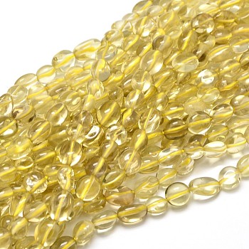 Natural Lemon Quartz Nuggets Beads Strands, Tumbled Stone, 5~10x6~7x3~7mm, hole: 1mm, about 14.9 inch~15.7 inch