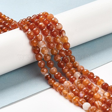 agate à rayures naturelles / brins de perles d'agate(G-A246-8mm-03)-5