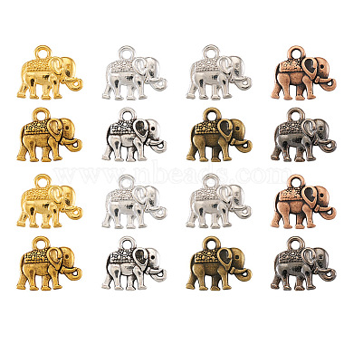 160Pcs 8 Colors Tibetan Style Alloy Charms(FIND-CD0001-07)-2