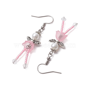 304 Stainless Steel Fairy Dangle Earrings(EJEW-MZ00129-02)-4