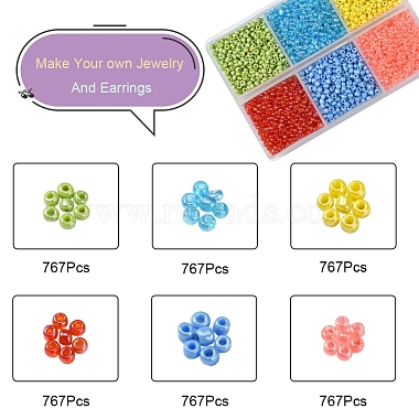 4302Pcs 6 Style 12/0 Round Glass Seed Beads(SEED-YW0001-89)-2